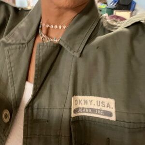 DKNY Olive Green Casual Jacket